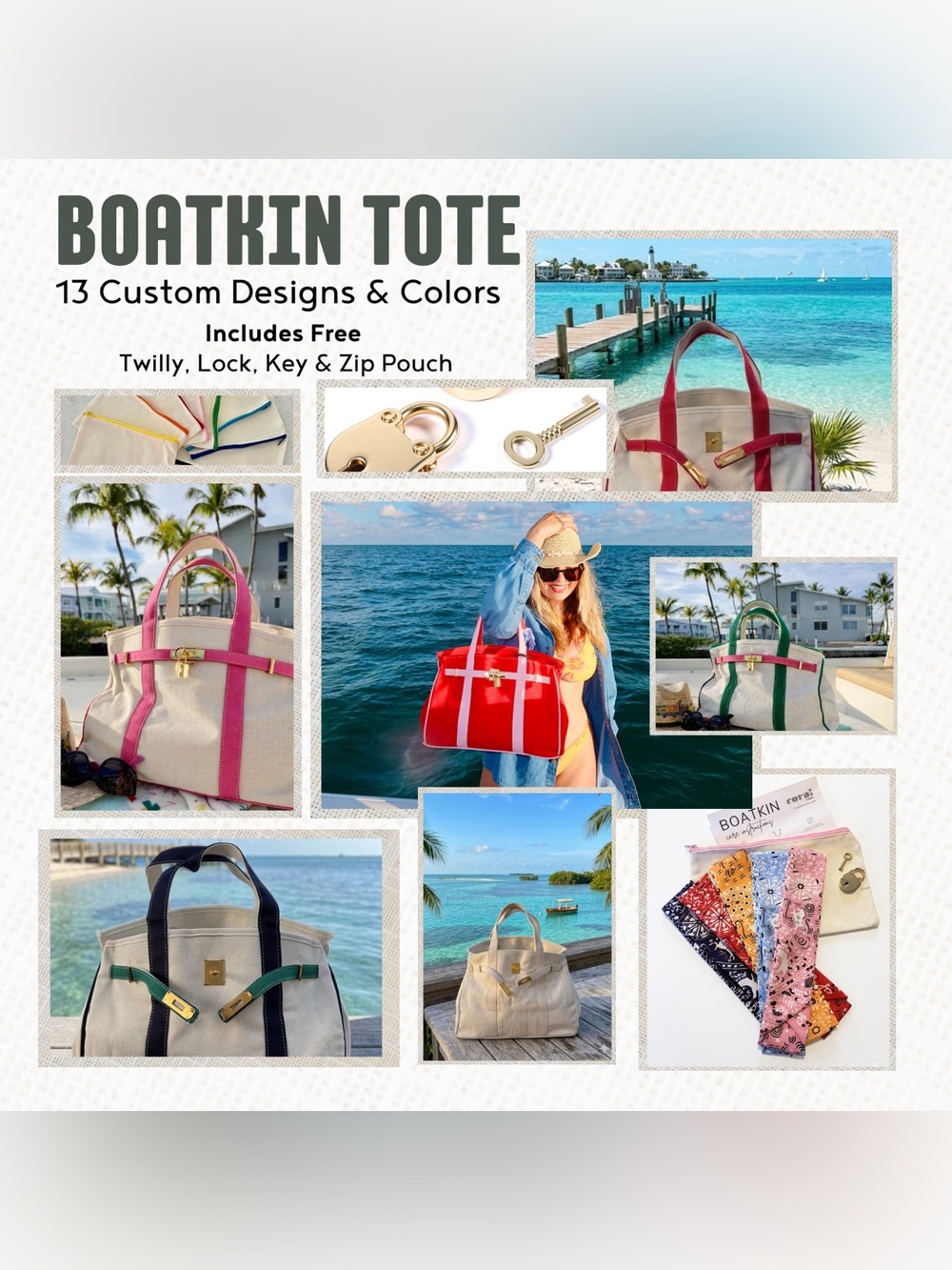 Boatkin – Red & Pink Limited Edition Boat Tote - Picture 4 of 14